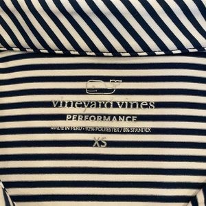 Navy striped vineyard vines polo